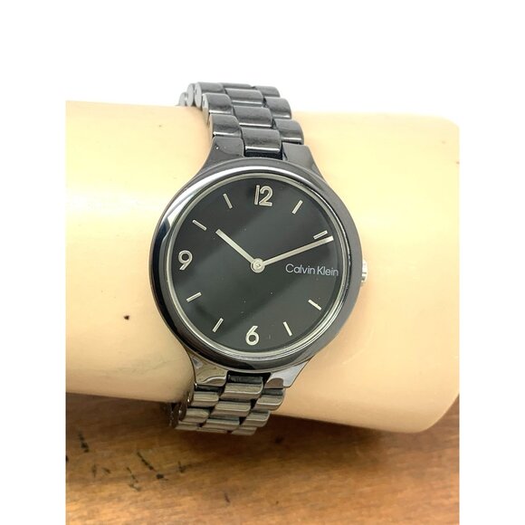 Calvin Klein Women\'s Watch 25200078 Linked Quartz Black Ceramic 32mm